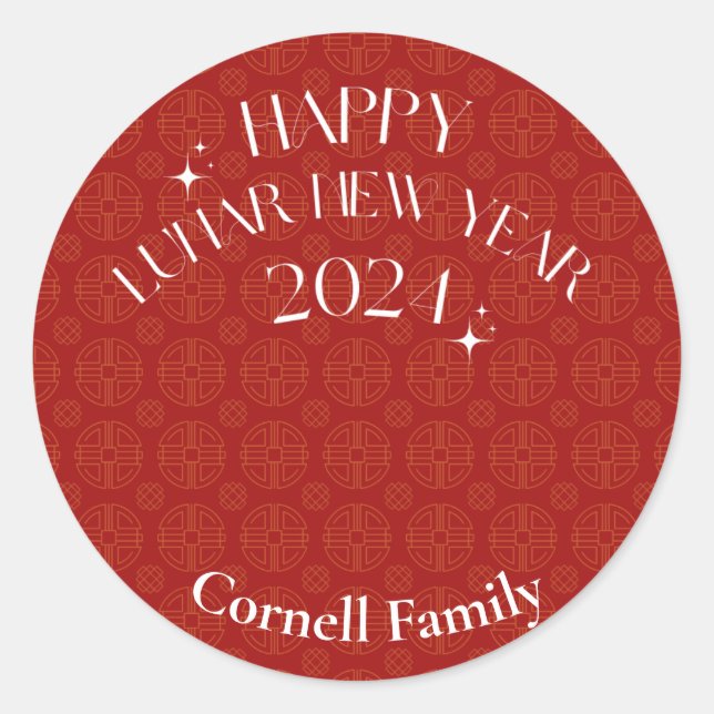 Pegatina de Año Nuevo Lunar (Anverso)