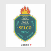 Pegatina de antorcha y juramento