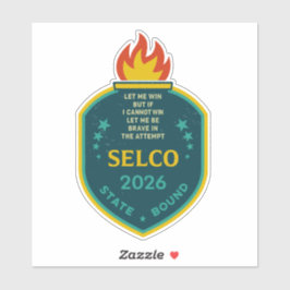 Pegatina de antorcha y juramento