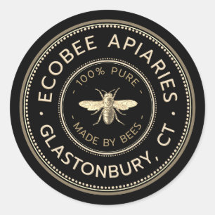 Pegatina de Apiario Promocional de Abeja Francesa