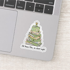 Pegatina de árbol de archivos de Navidad