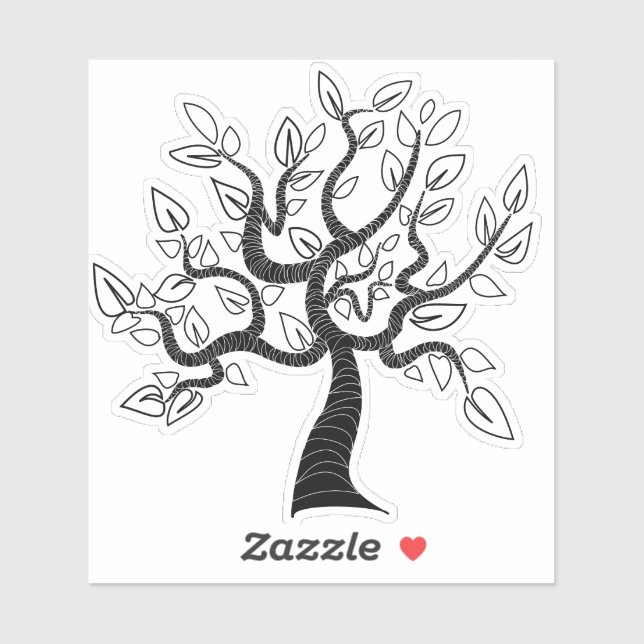 Pegatina de árbol de arte (Hoja)