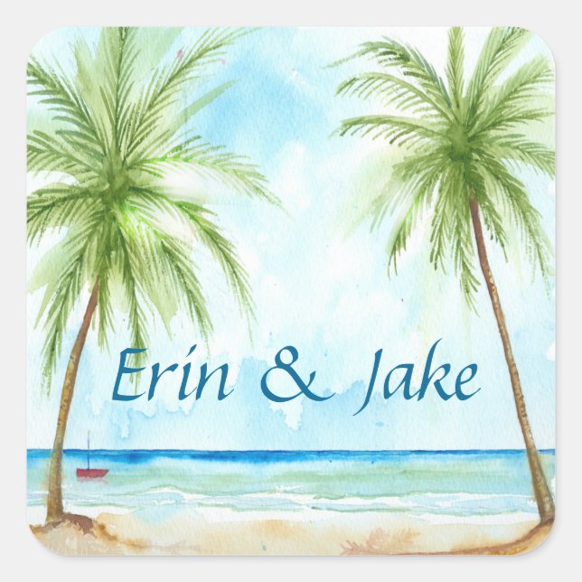 Pegatina de árbol de palmas (Anverso)