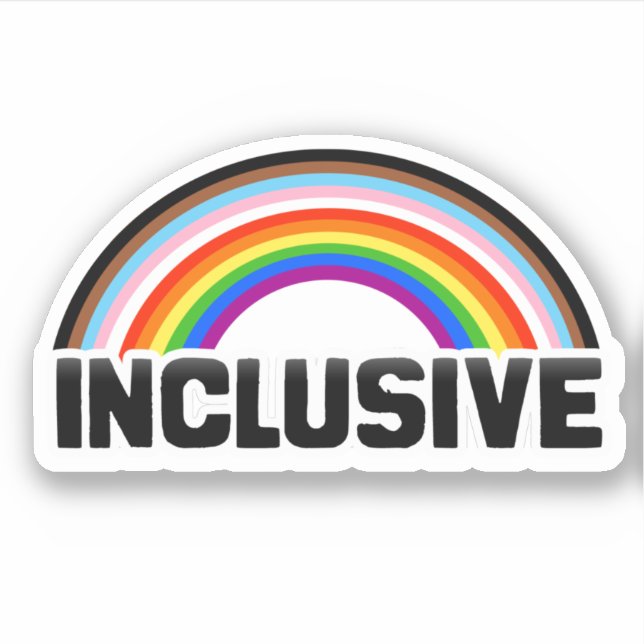 Pegatina de arcoíris del Orgullo Inclusivo (Anverso)