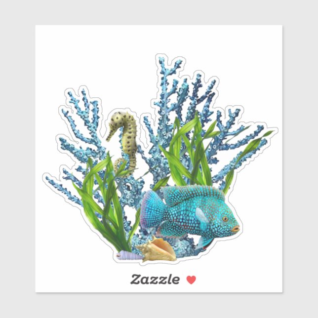 Pegatina de arrecife de Coral (Hoja)