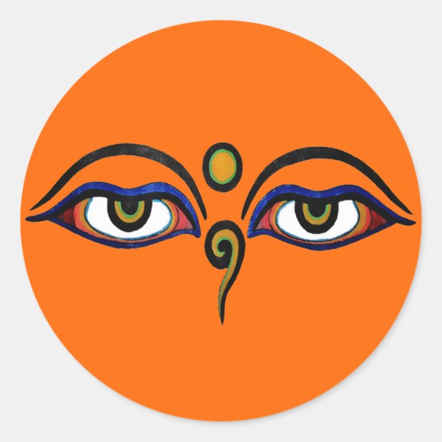Pegatina de arte Buddha Eyes (Anverso)