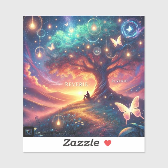 pegatina de arte de ensueño "Reverie" (Hoja)