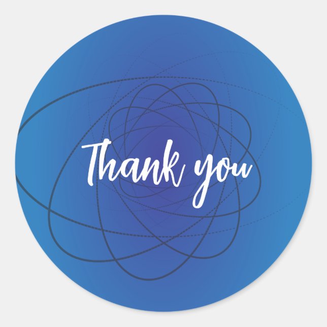 Pegatina de arte de fondo negro azul (Anverso)