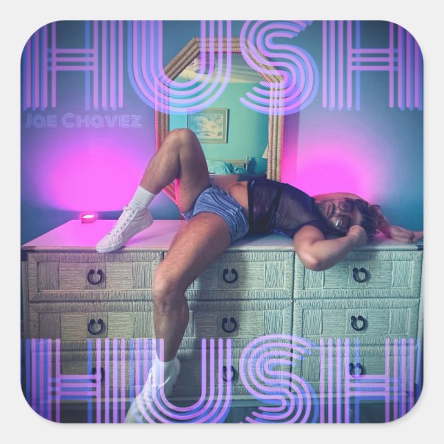 Pegatina de arte de la cubierta HUSH HUSH (Anverso)