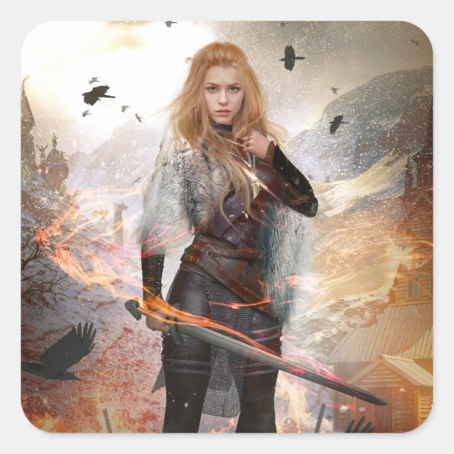 Pegatina de arte de la fantasía épica (Anverso)