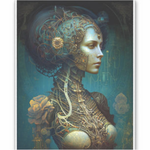 Pegatina de arte de la Reina Fantasía de la diosa 