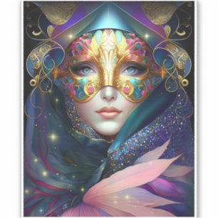 Pegatina de arte de la Reina Fantasía de la diosa