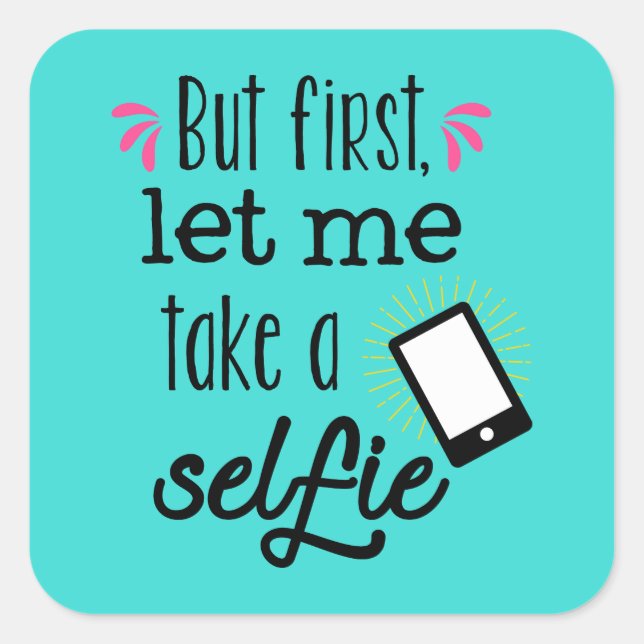 Pegatina de arte de palabras de amantes de la self (Anverso)