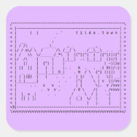 pegatina de arte de tilde.town ascii