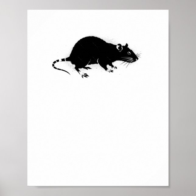Pegatina de arte de Urban Rat Stencil Graffiti (Frente)