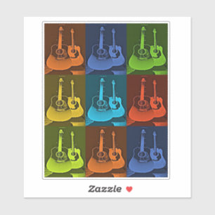 Pegatina de arte guitarra