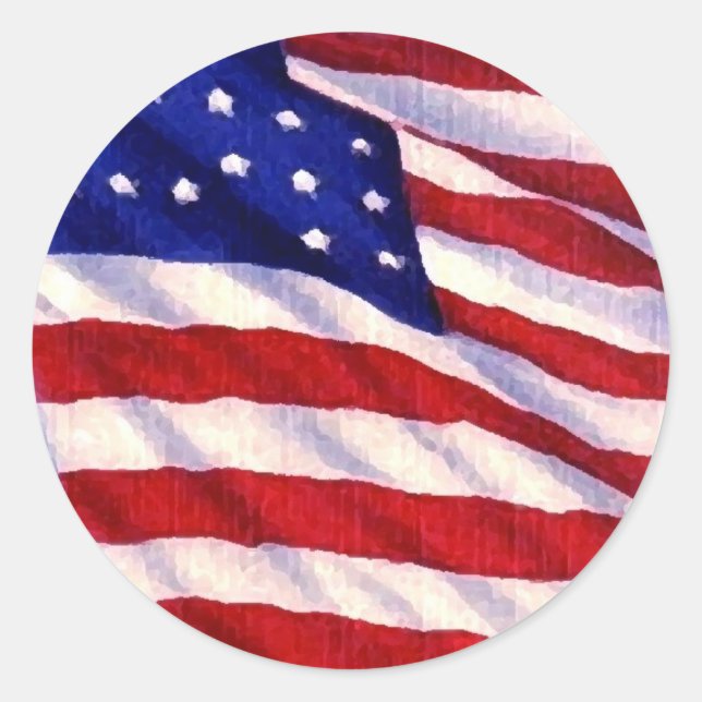 PEGATINA de arte pop de la bandera estadounidense (Anverso)