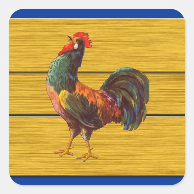 Pegatina de arte Rooster Vintage Kitchen (Anverso)