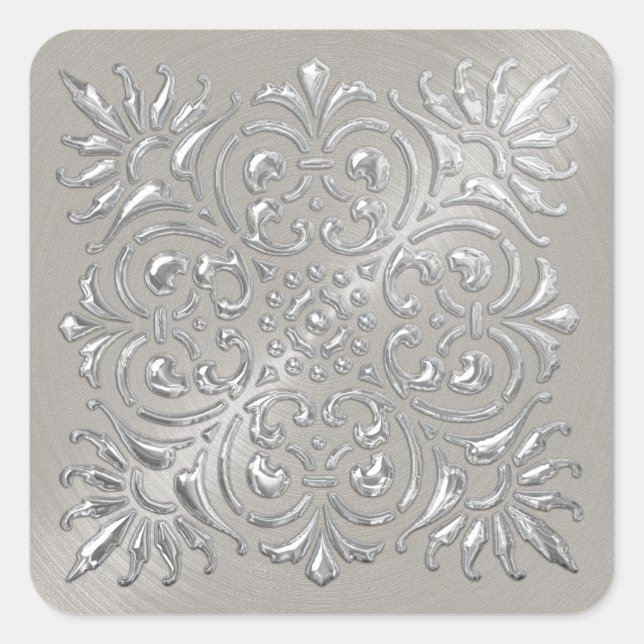 Pegatina de aspecto Grabado en relieve de Plata Or (Anverso)