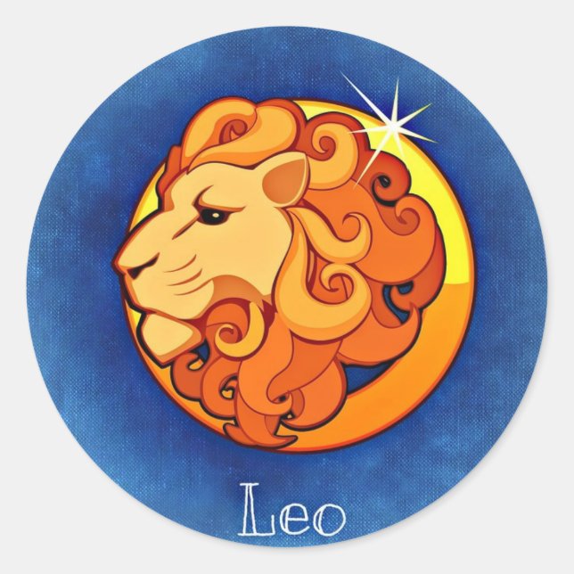 Pegatina de Astrología del León del Rótulo del hor (Anverso)