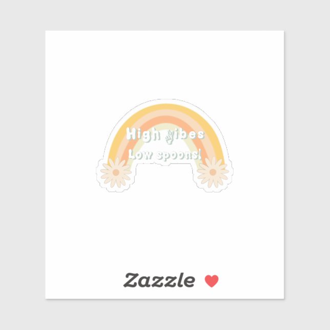 Pegatina de Atención y Apoyo a las Enfermedades Cr (Hoja)