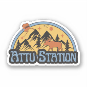 Pegatina de Attu Station, Alaska