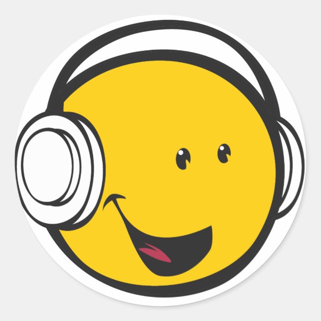 Pegatina de auriculares de emoji (Anverso)