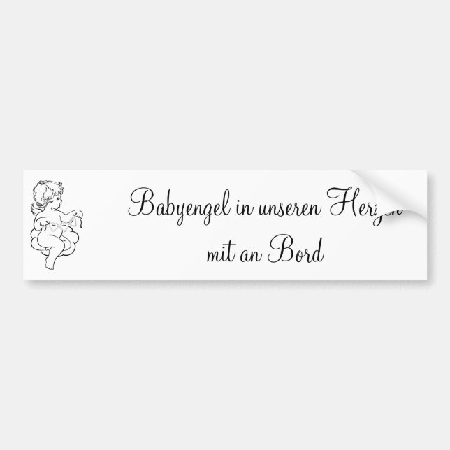 Pegatina de automóvil ángel de bebé en nuestros (Frente)
