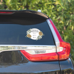 Pegatina de automóviles Gold Wreath Memorial perso