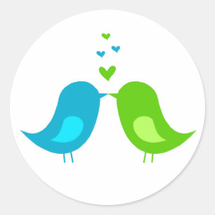 Pegatina de Aves de Amor