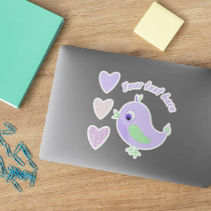 Pegatina de aves Lavender Billy