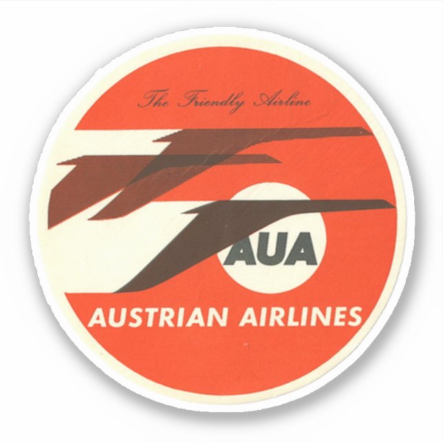 Pegatina de Aviación de Austrian Airways (Anverso)