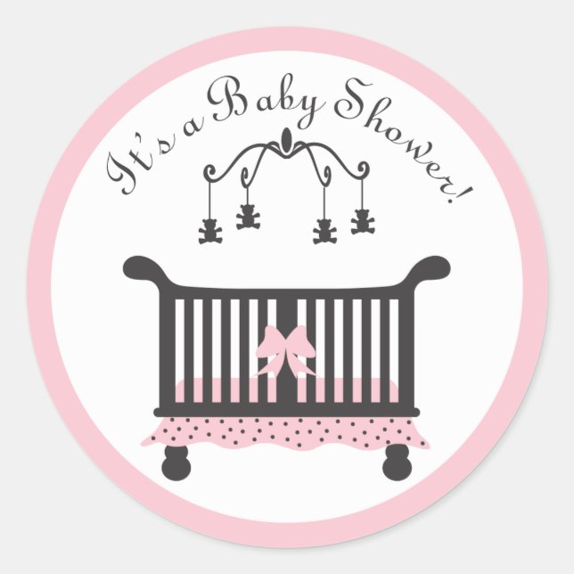 Pegatina de Baby Shower (Anverso)