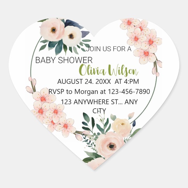 PEGATINA de Baby Shower (Anverso)
