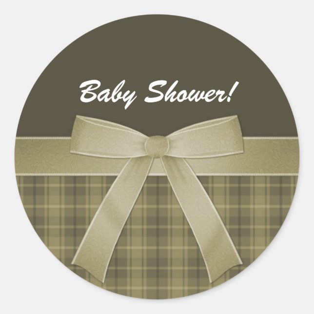Pegatina de Baby Shower (Anverso)