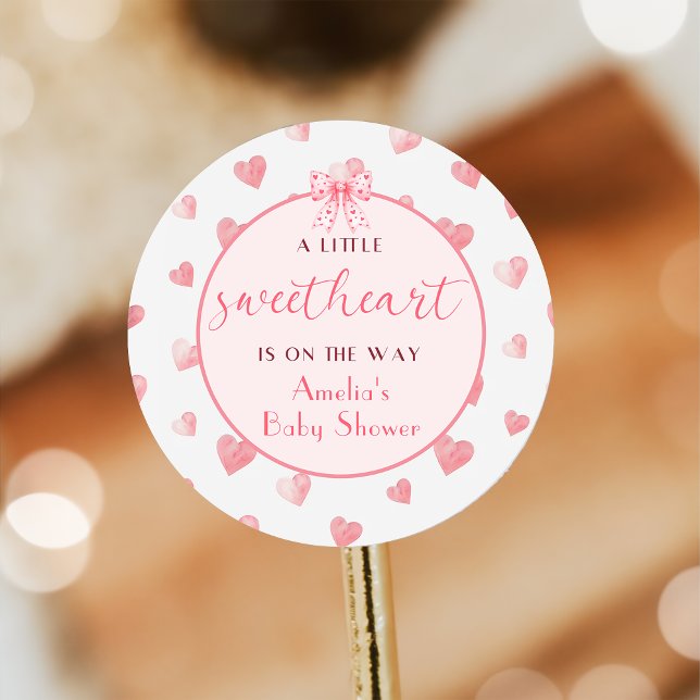 Pegatina de Baby Shower de San Valentín (Subido por el creador)