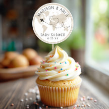 Pegatina de Baby Shower de Travel Adventure