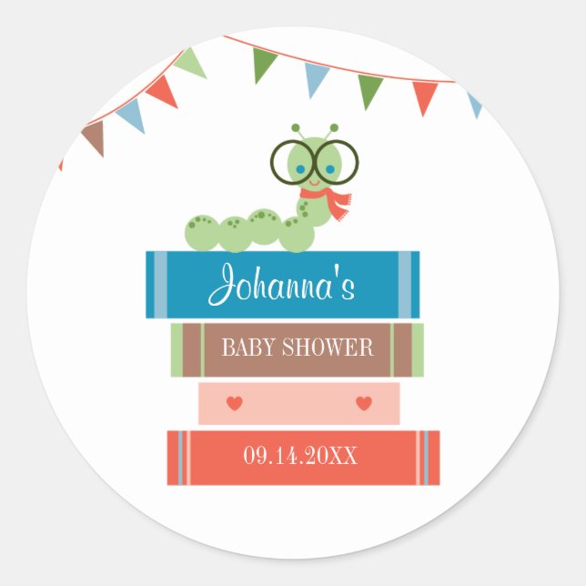 Pegatina de Baby Shower Favor (Anverso)