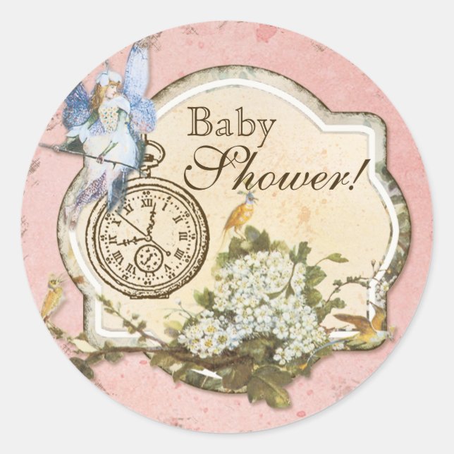 Pegatina de Baby Shower o sello - Princesa de Faer (Anverso)
