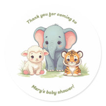 Pegatina de Baby Shower para animales