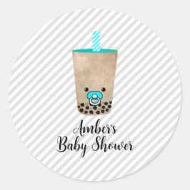Pegatina de Baby Shower personalizado inspirado en