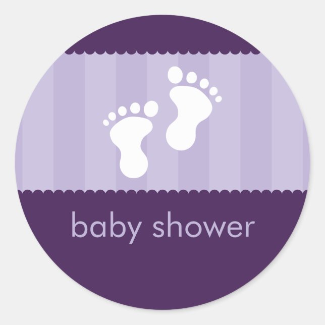 PEGATINA de Baby Shower :: pies felices 15 (Anverso)