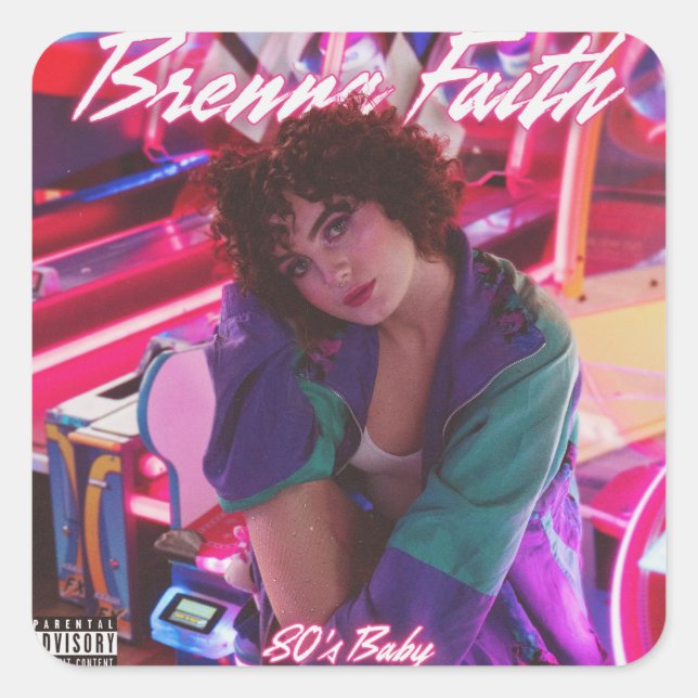 Pegatina de Baby Square de Brenna Faith 80 (Anverso)