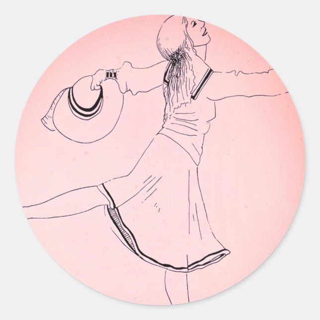 Pegatina de bailarina (Anverso)