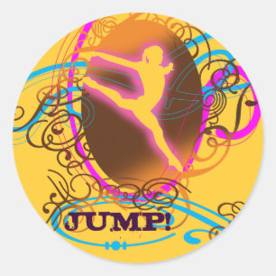 Pegatina de bailarina de gimnasta