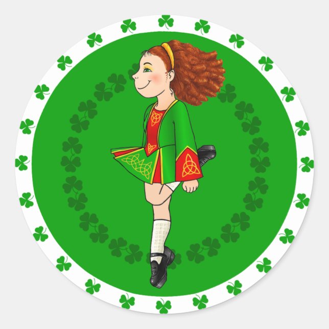 Pegatina de baile irlandés (Anverso)