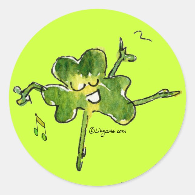 Pegatina de baile Shamrock and Roll 10 (Anverso)