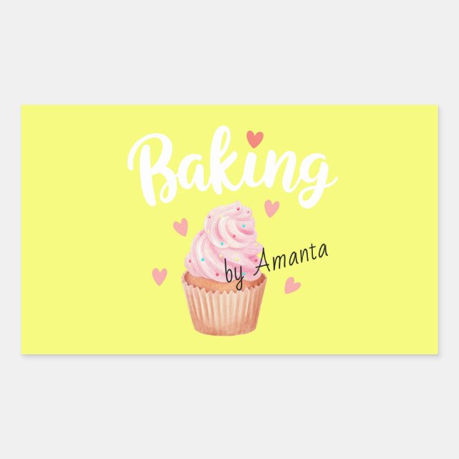 Pegatina de Baking Love (Anverso)