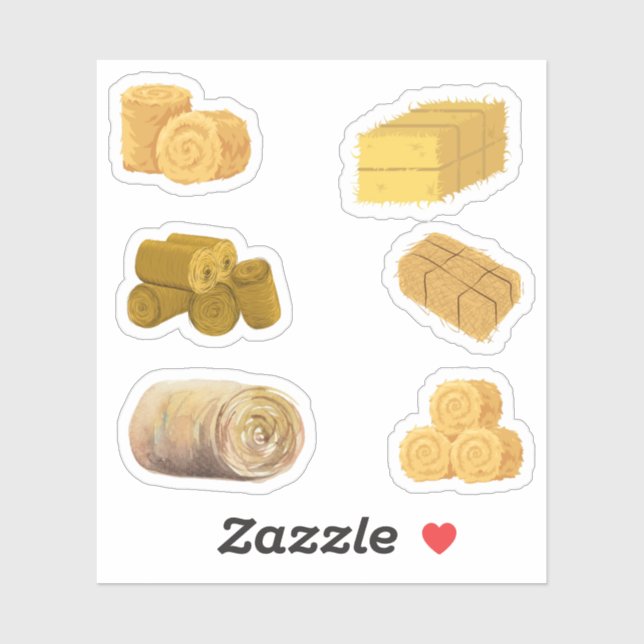 Pegatina De Bale De Paja (Hoja)