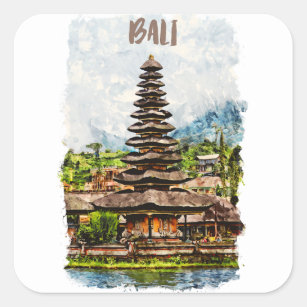 Pegatina de Bali Indonesia Ulun Danu Beratan